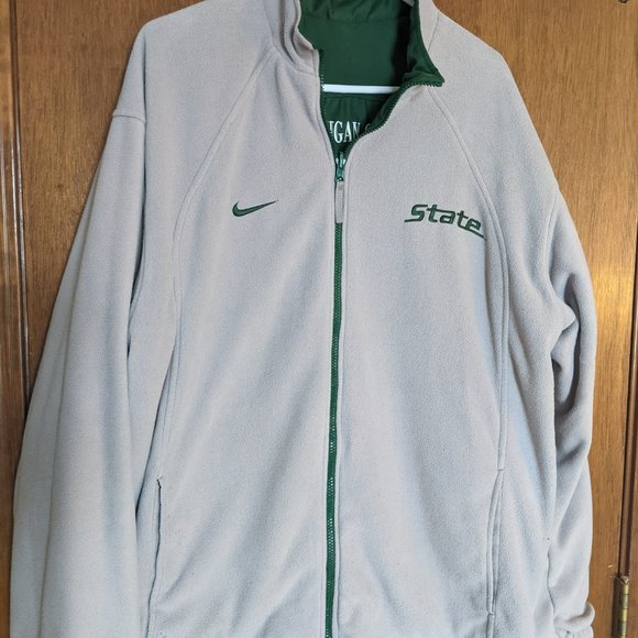 NIKE - MICHIGAN STATE SPARTANS - REVERSIBLE FULL-ZIPPERED JACKET/COAT - Picture 3 of 6